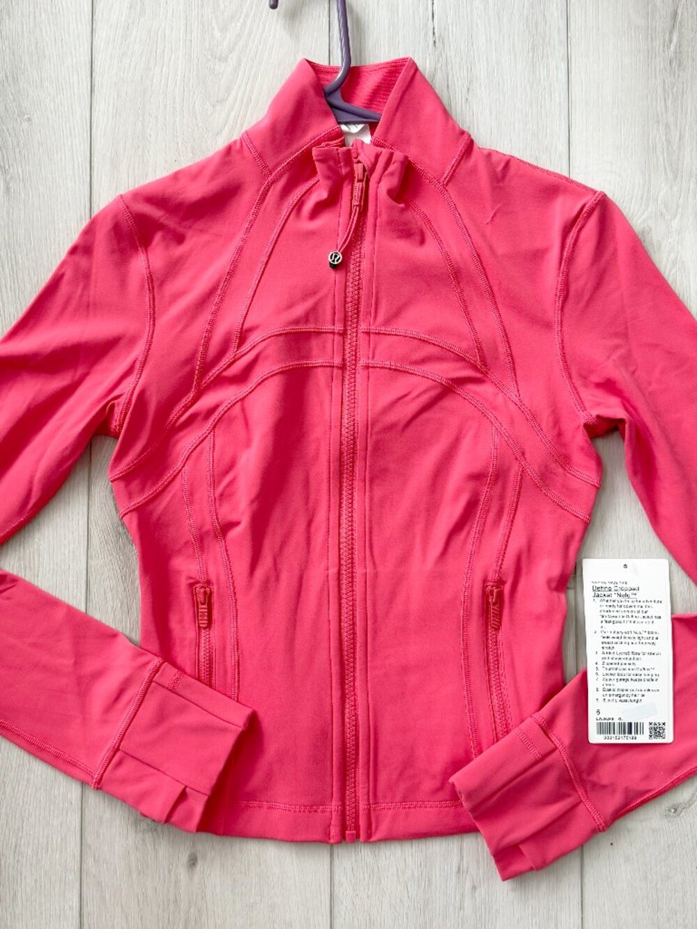 Lululemon - Glaze Pink- Define Cropped Jacket Nulu - Size 6